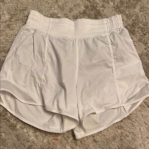 Women's White Lululemon Athletic Shorts